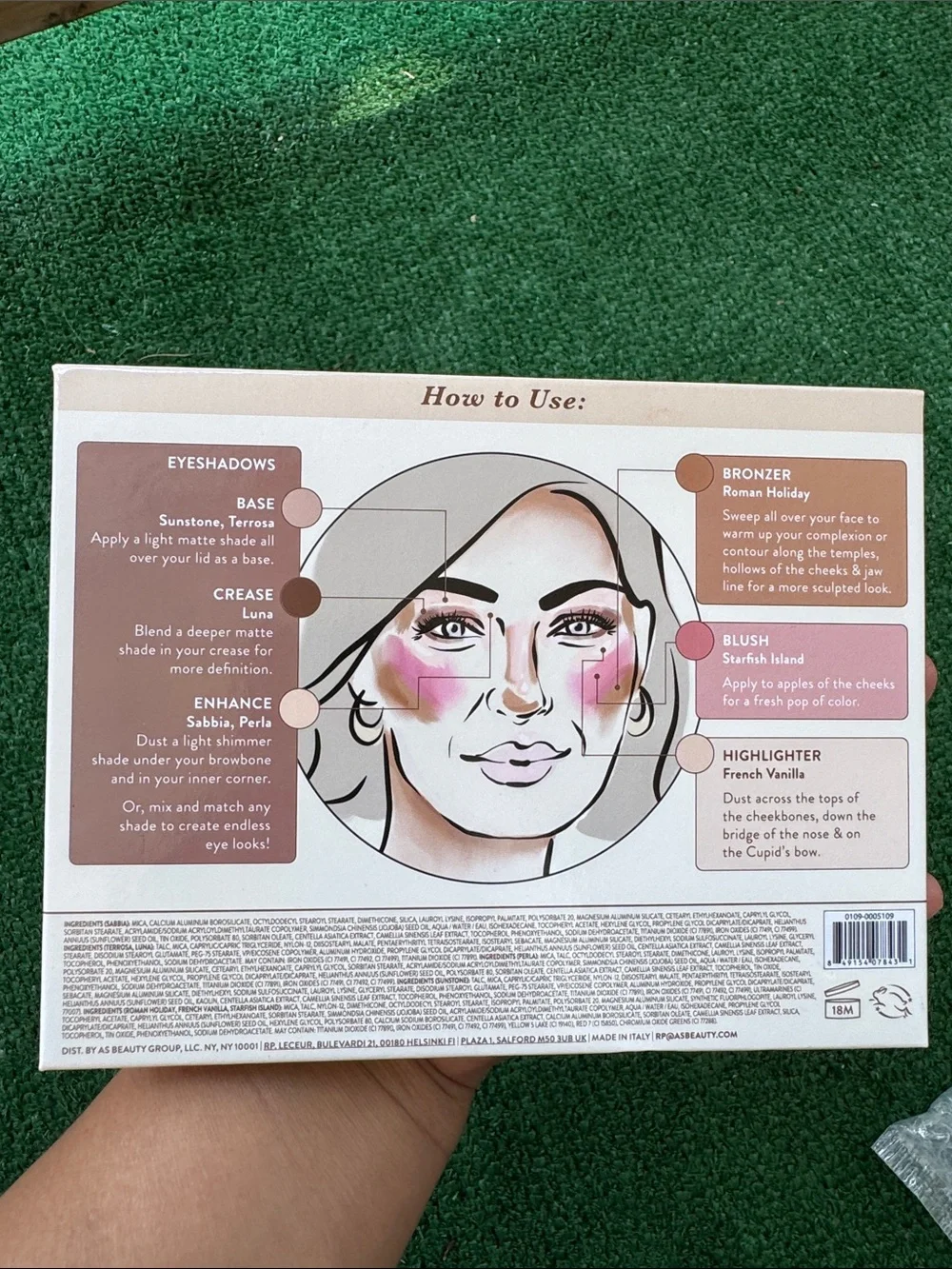 Laura Geller Face Palette – Pink Blush, Gold Highlighter, Brown Bronzer